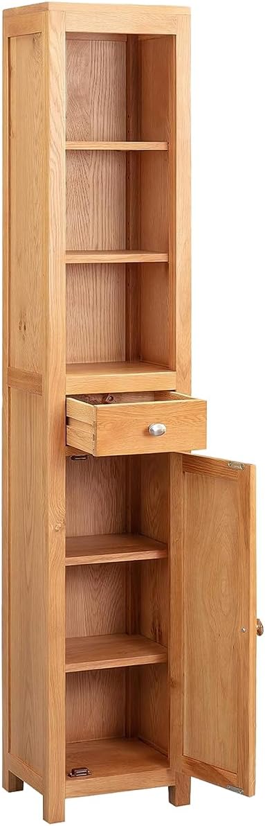 Hallowood Furniture Waverly Bathroom Storage with Drawer and Open Shelves